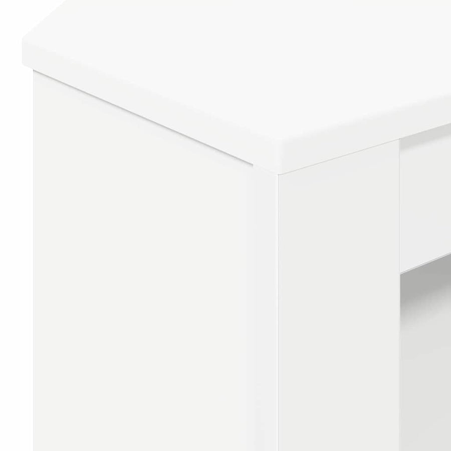 HoekTVKast Wit 102x40,5x45cm Bewerkt hout