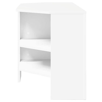 HoekTVKast Wit 102x40,5x45cm Bewerkt hout