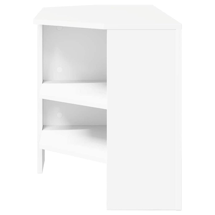 HoekTVKast Wit 102x40,5x45cm Bewerkt hout