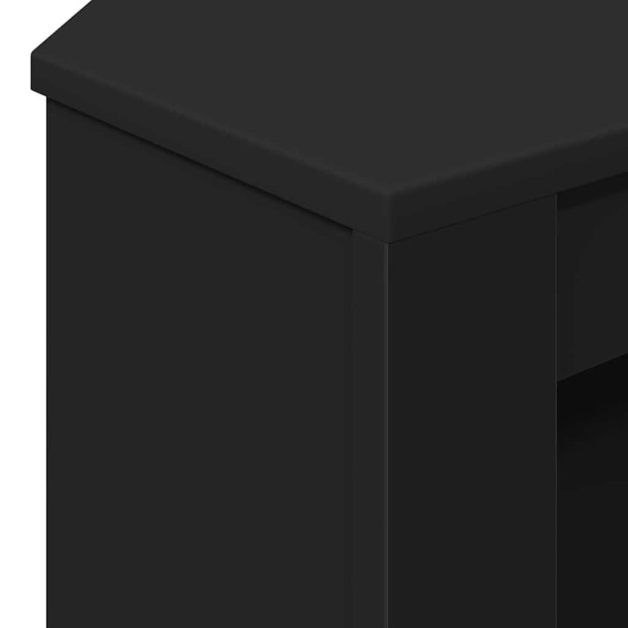 HoekTVKast Zwart 102x40,5x45cm Bewerkt hout