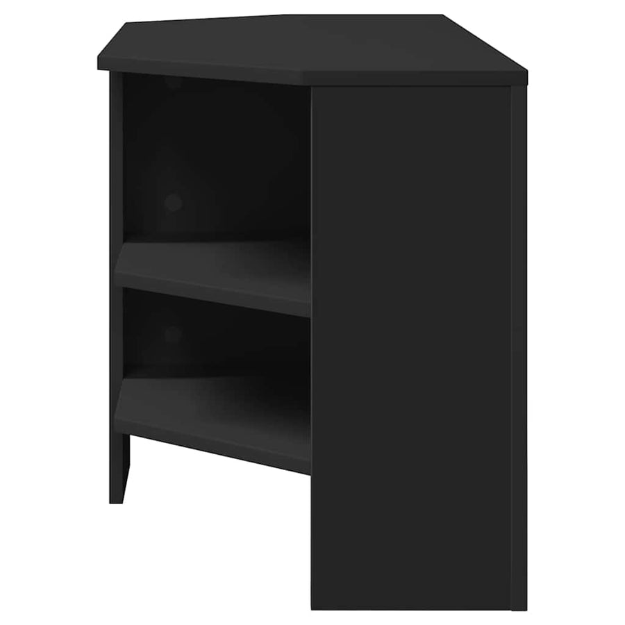 HoekTVKast Zwart 102x40,5x45cm Bewerkt hout