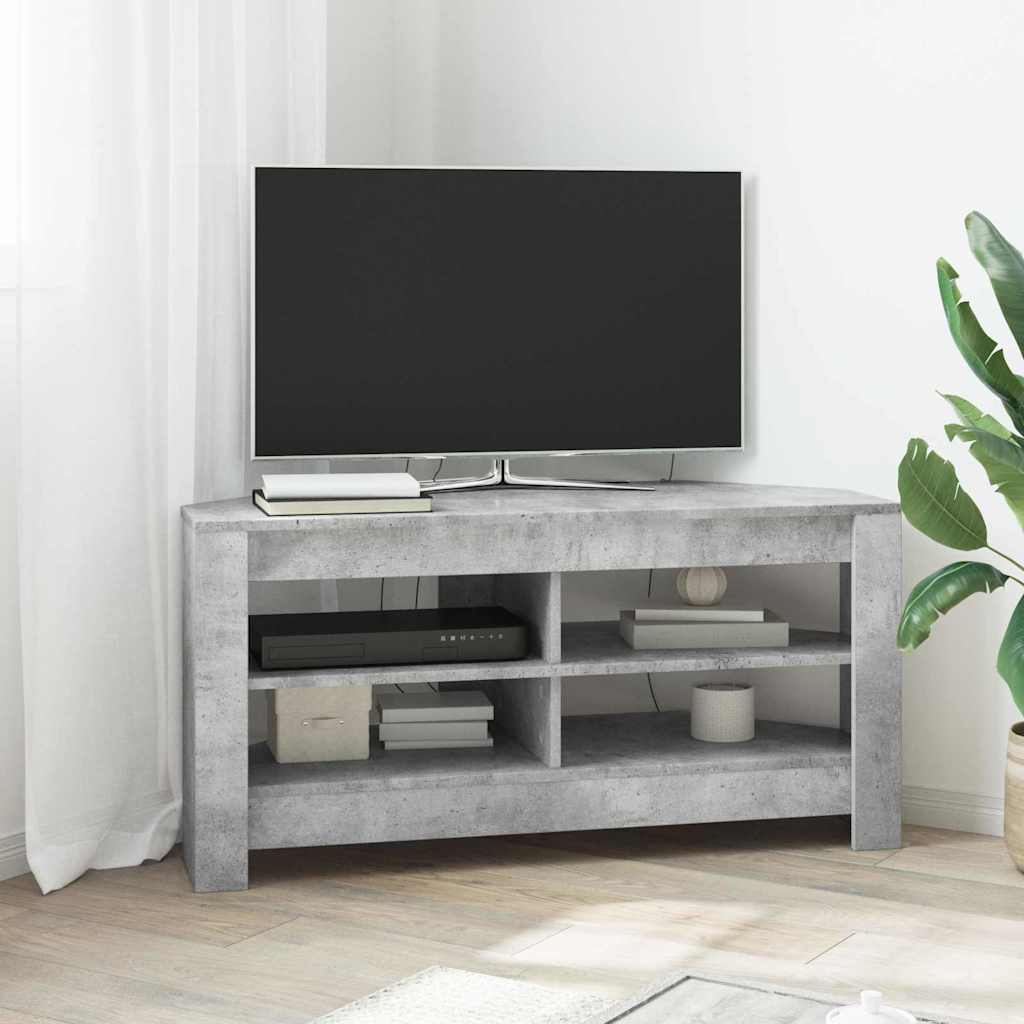 HoekTVKast Beton Grijs 102x40,5x45cm Bewerkt hout