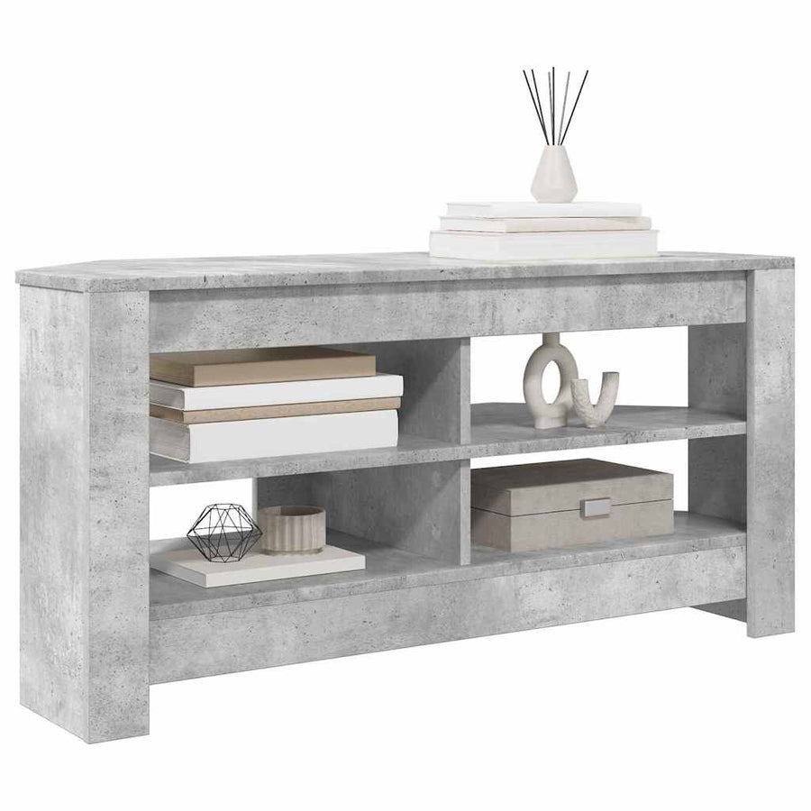 HoekTVKast Beton Grijs 102x40,5x45cm Bewerkt hout