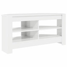 HoekTVKast Hoogglans Wit 102x40,5x45cm Bewerkt hout