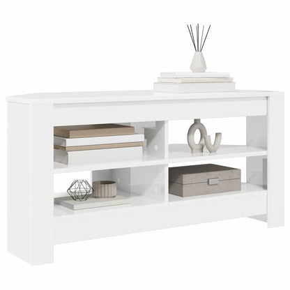HoekTVKast Hoogglans Wit 102x40,5x45cm Bewerkt hout