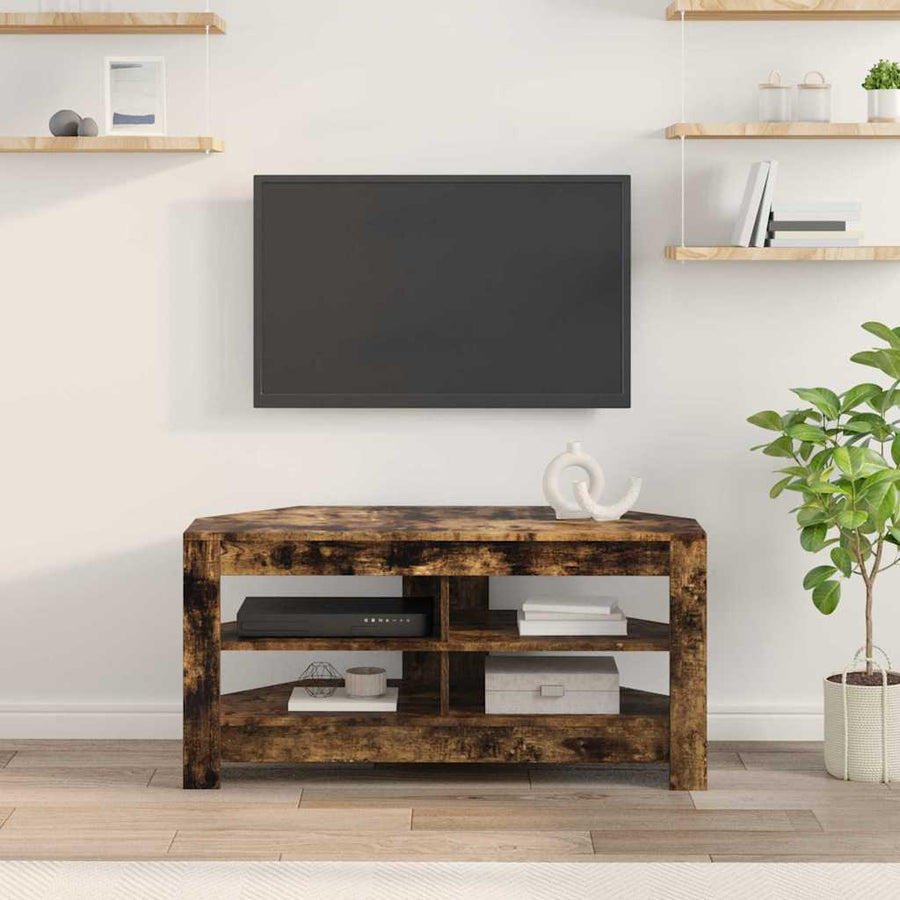 HoekTVKast Gerookt eiken 102x40,5x45cm Bewerkt hout