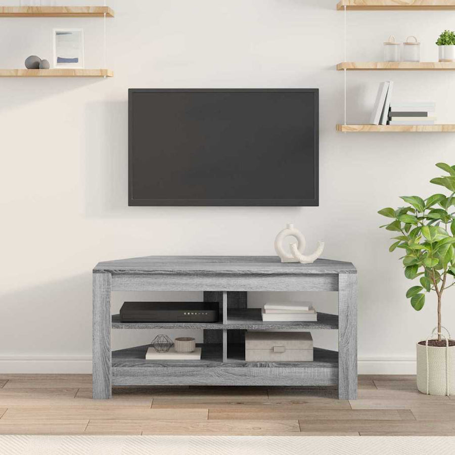 HoekTVKast Grijs Sonoma 102x40,5x45cm Bewerkt hout