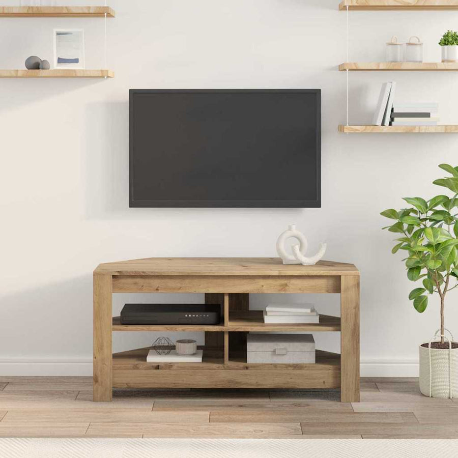 HoekTVKast Oud Hout 102x40,5x45cm Bewerkt hout