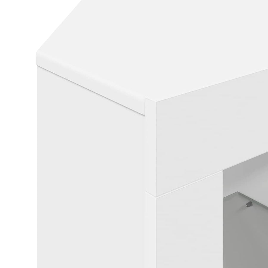 Hoek LED TV Kast Wandgemonteerd Wit 100x40x68cm Bewerkt hout