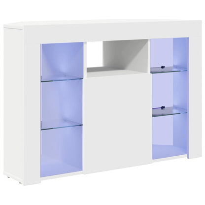 Hoek LED TV Kast Wandgemonteerd Wit 100x40x68cm Bewerkt hout