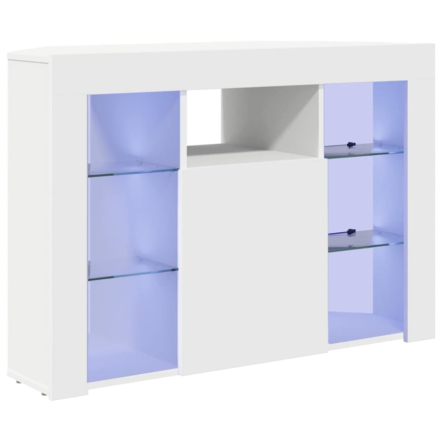 Hoek LED TV Kast Wandgemonteerd Wit 100x40x68cm Bewerkt hout