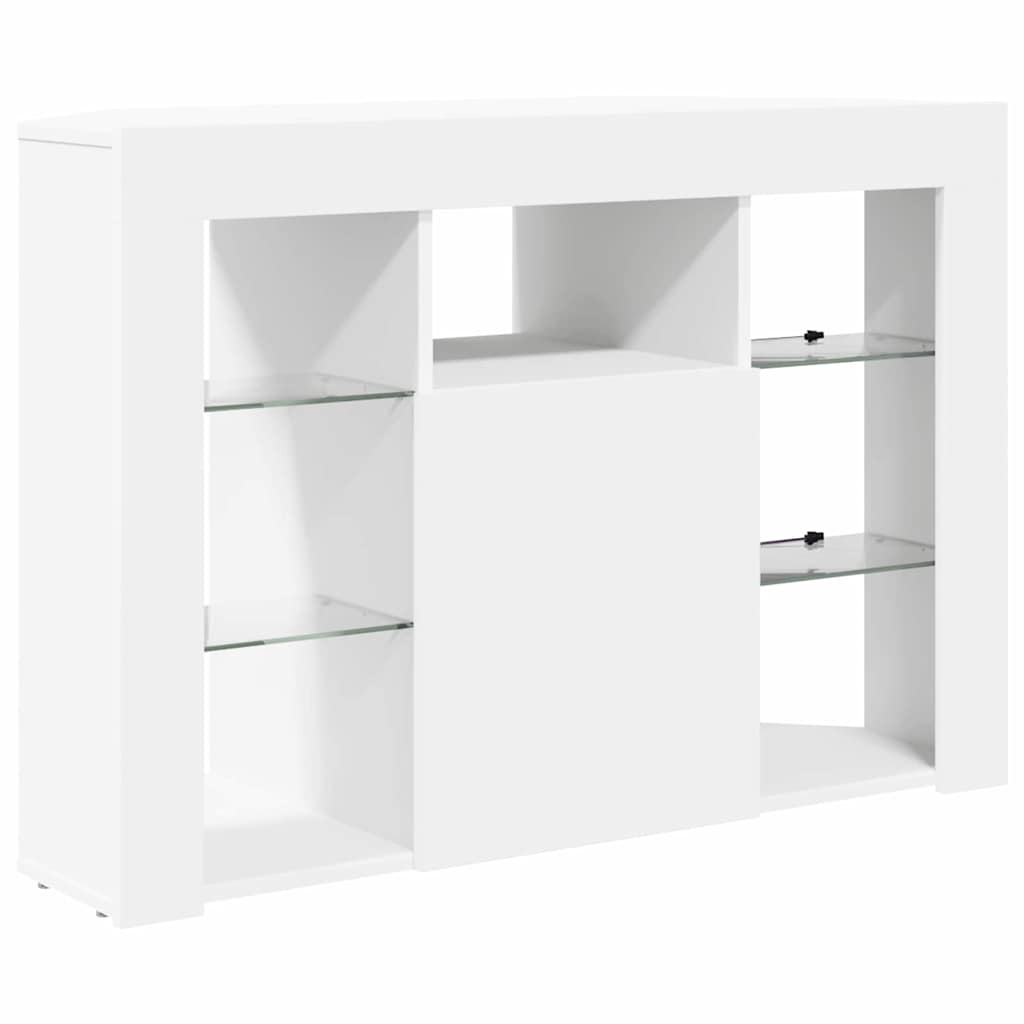 Hoek LED TV Kast Wandgemonteerd Wit 100x40x68cm Bewerkt hout