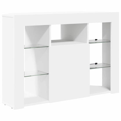 Hoek LED TV Kast Wandgemonteerd Wit 100x40x68cm Bewerkt hout