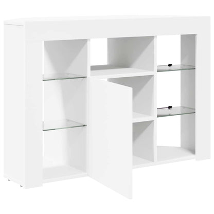 Hoek LED TV Kast Wandgemonteerd Wit 100x40x68cm Bewerkt hout