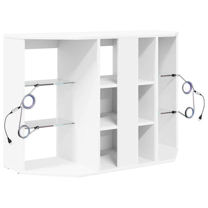 Hoek LED TV Kast Wandgemonteerd Wit 100x40x68cm Bewerkt hout