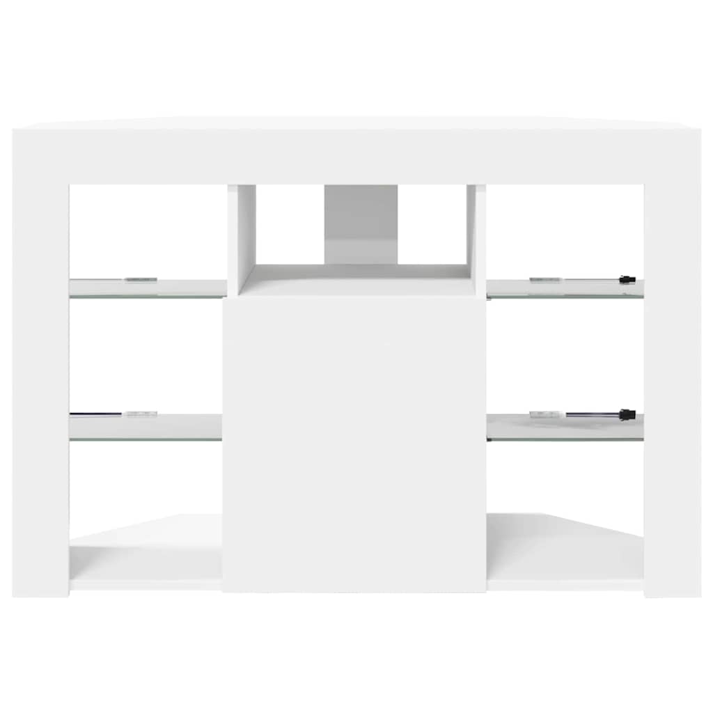 Hoek LED TV Kast Wandgemonteerd Wit 100x40x68cm Bewerkt hout