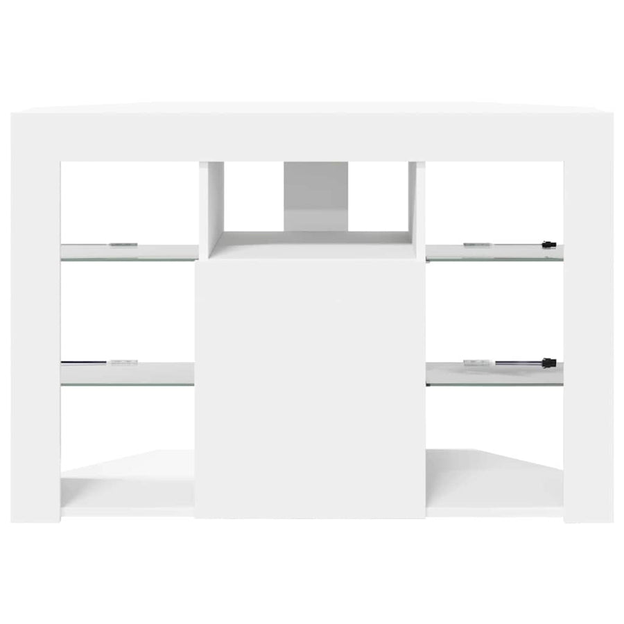 Hoek LED TV Kast Wandgemonteerd Wit 100x40x68cm Bewerkt hout