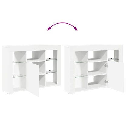 Hoek LED TV Kast Wandgemonteerd Wit 100x40x68cm Bewerkt hout