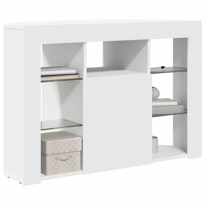 Hoek LED TV Kast Wandgemonteerd Wit 100x40x68cm Bewerkt hout
