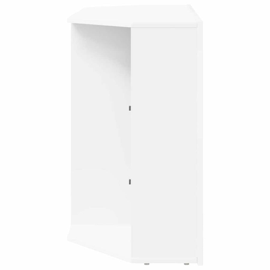 Hoek LED TV Kast Wandgemonteerd Wit 100x40x68cm Bewerkt hout