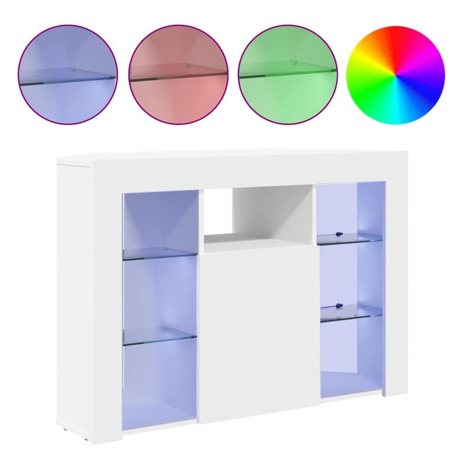 Hoek LED TV Kast Wandgemonteerd Wit 100x40x68cm Bewerkt hout