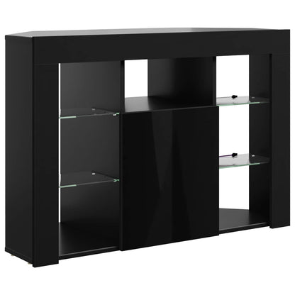 Hoek LED TV Kast 100x40x68cm Zwart Bewerkt hout
