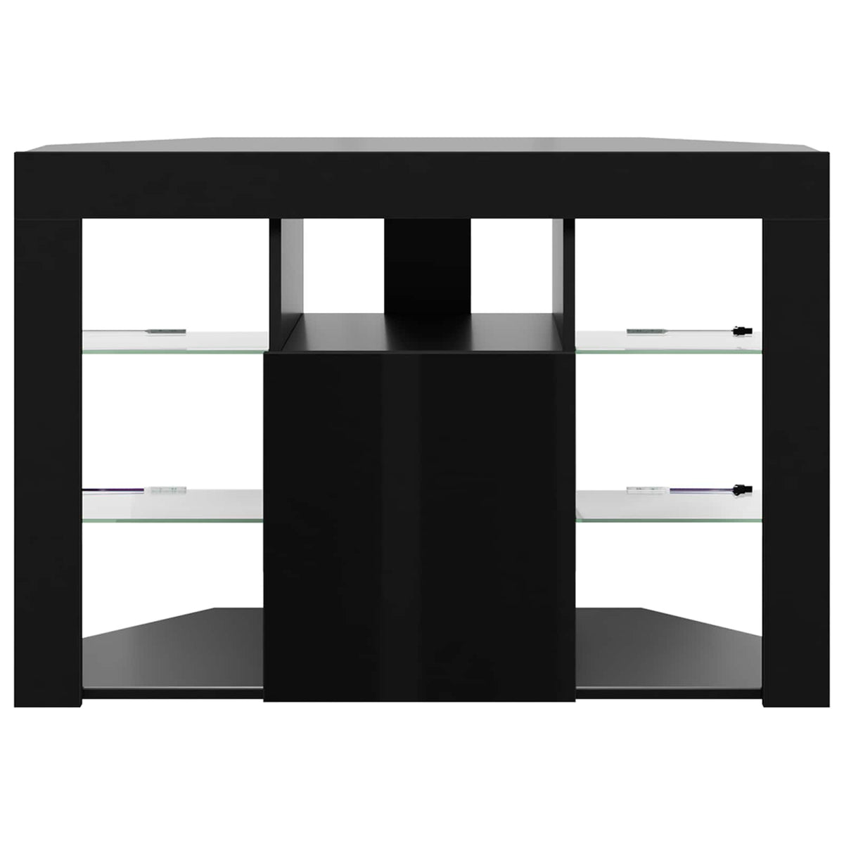 Hoek LED TV Kast 100x40x68cm Zwart Bewerkt hout