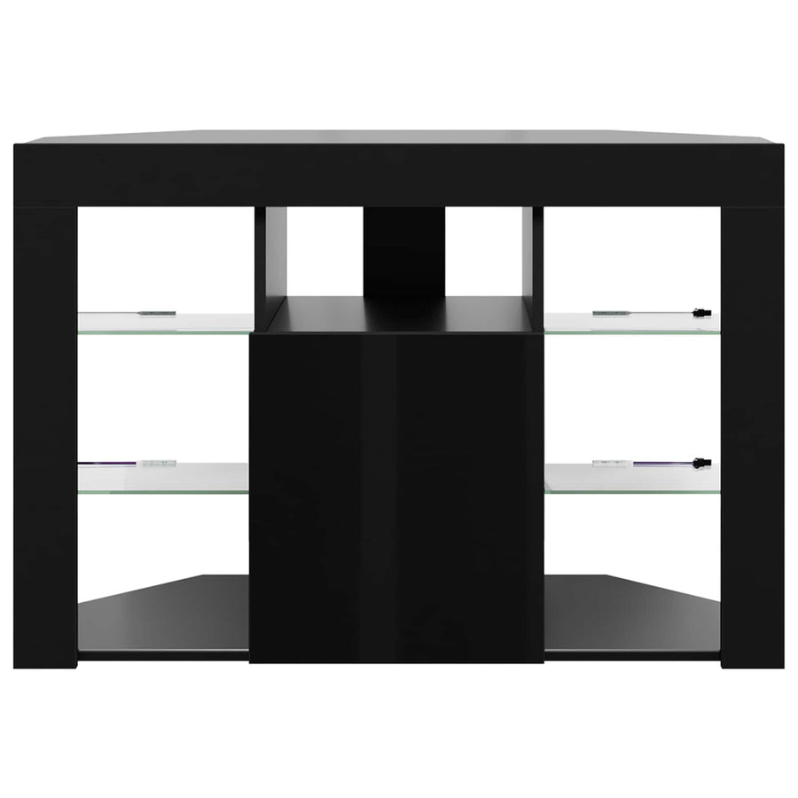 Hoek LED TV Kast 100x40x68cm Zwart Bewerkt hout