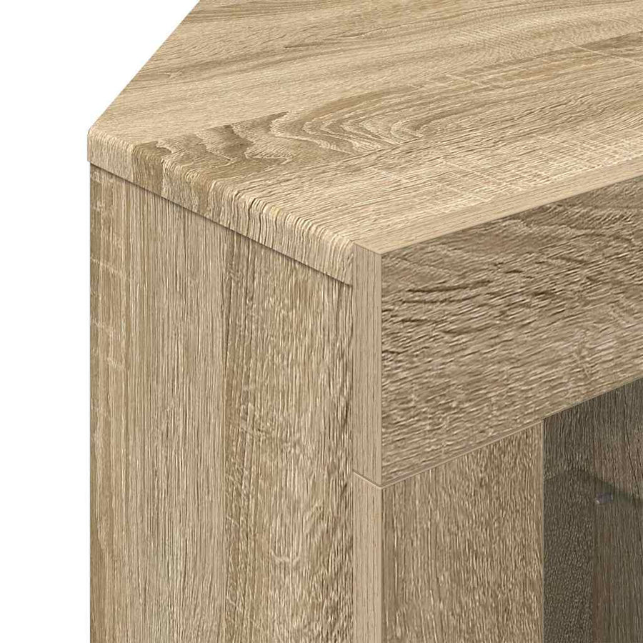Hoek LED TV Kast Sonoma Eiken 102 x 40 x 68 cm Bewerkt hout