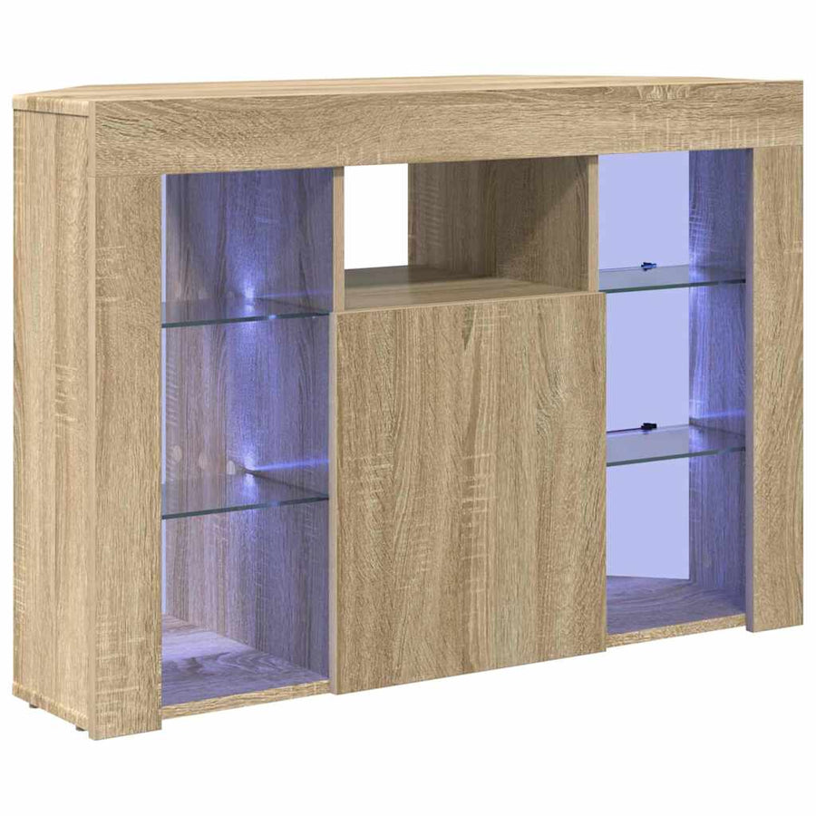 Hoek LED TV Kast Sonoma Eiken 102 x 40 x 68 cm Bewerkt hout