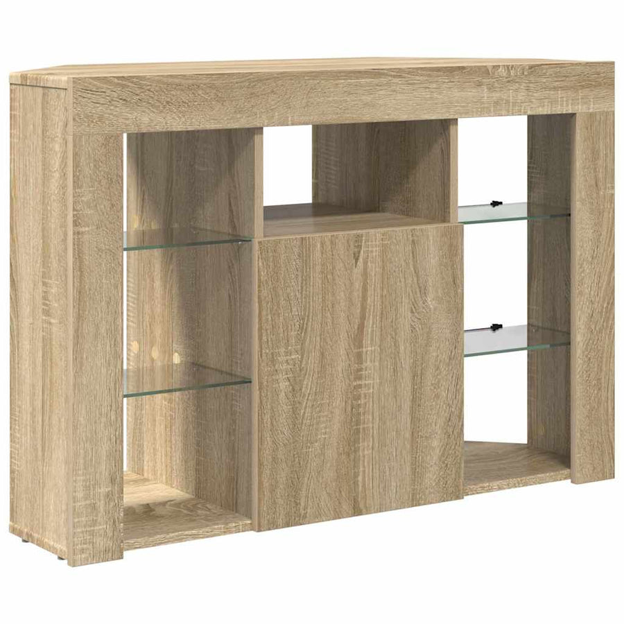 Hoek LED TV Kast Sonoma Eiken 102 x 40 x 68 cm Bewerkt hout