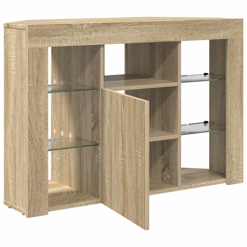 Hoek LED TV Kast Sonoma Eiken 102 x 40 x 68 cm Bewerkt hout
