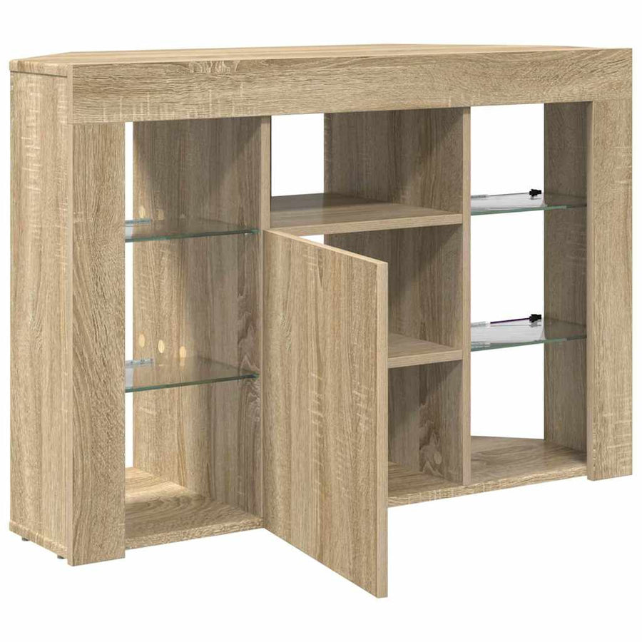 Hoek LED TV Kast Sonoma Eiken 102 x 40 x 68 cm Bewerkt hout