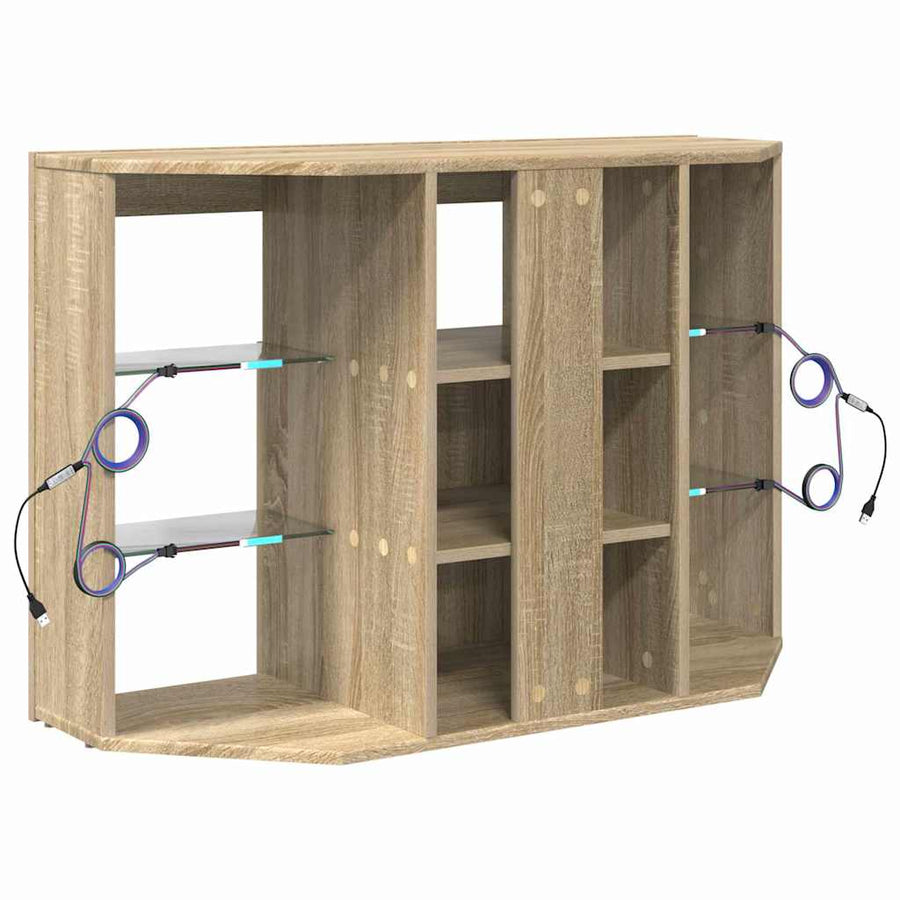 Hoek LED TV Kast Sonoma Eiken 102 x 40 x 68 cm Bewerkt hout