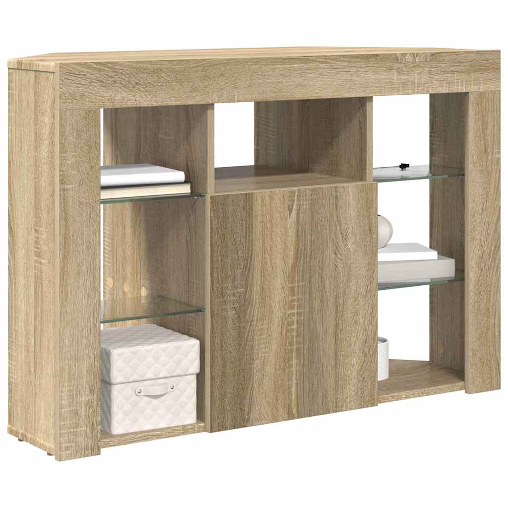 Hoek LED TV Kast Sonoma Eiken 102 x 40 x 68 cm Bewerkt hout
