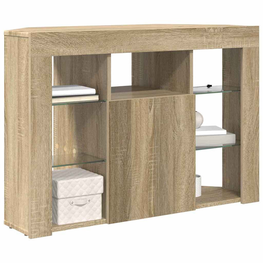 Hoek LED TV Kast Sonoma Eiken 102 x 40 x 68 cm Bewerkt hout