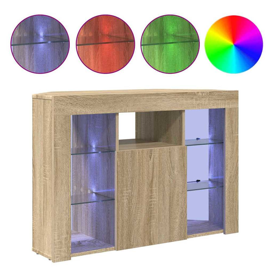 Hoek LED TV Kast Sonoma Eiken 102 x 40 x 68 cm Bewerkt hout