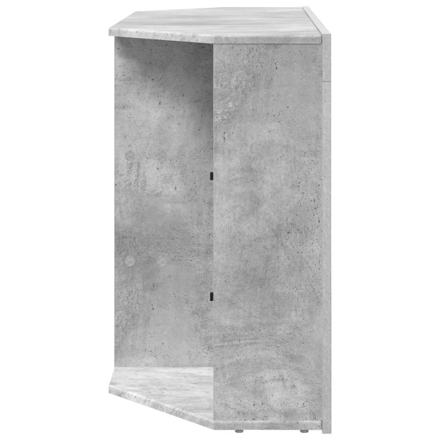 Hoek LED TV Kast Beton Grijs 103 x 40 x 68 cm Bewerkt hout