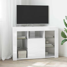 Hoek LED TV Kast Hoogglans Wit 104 x 40 x 68 cm Bewerkt hout