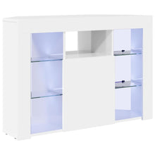 Hoek LED TV Kast Hoogglans Wit 104 x 40 x 68 cm Bewerkt hout