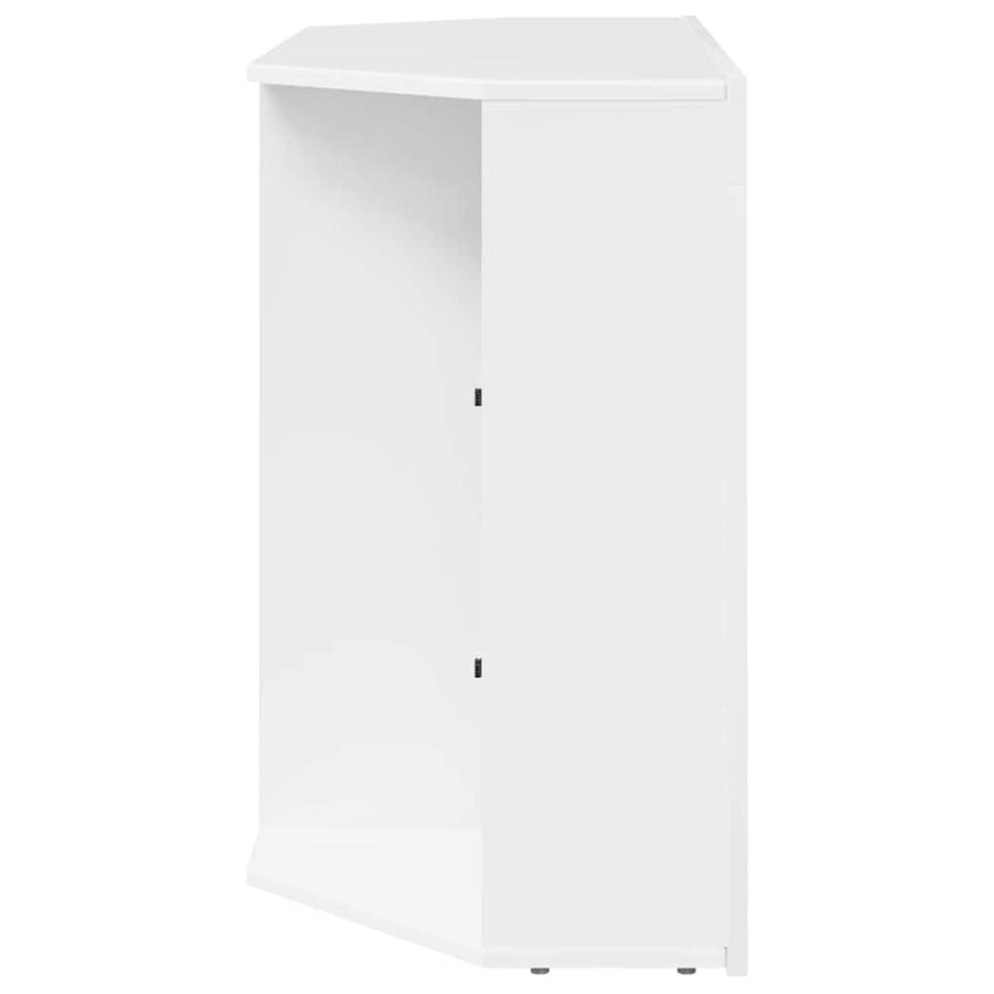 Hoek LED TV Kast Hoogglans Wit 104 x 40 x 68 cm Bewerkt hout
