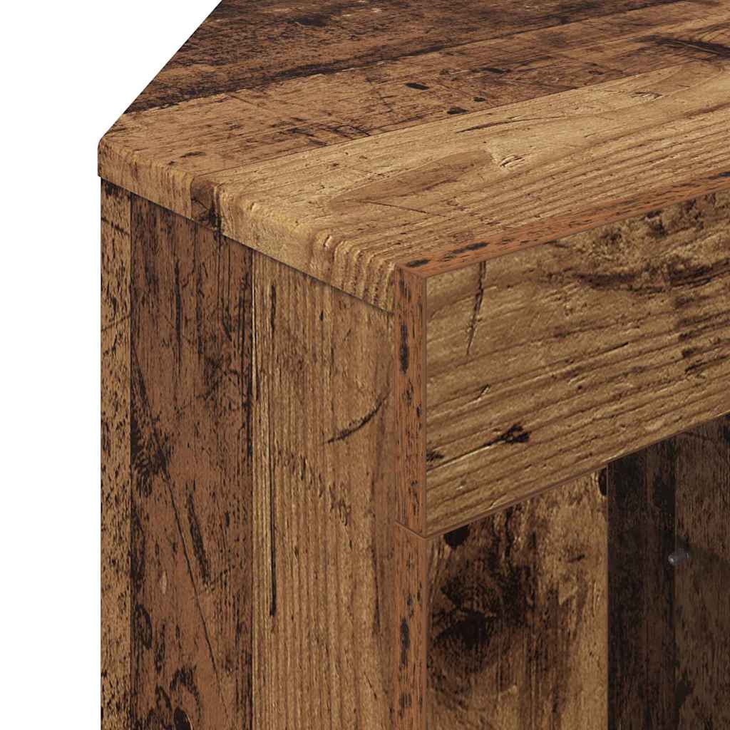 Hoek LED TV Kast 100x40x68cm Oudhout Bewerkt hout