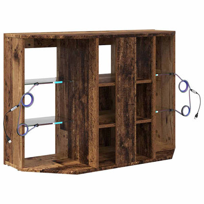 Hoek LED TV Kast 100x40x68cm Oudhout Bewerkt hout
