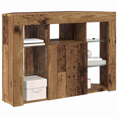 Hoek LED TV Kast 100x40x68cm Oudhout Bewerkt hout