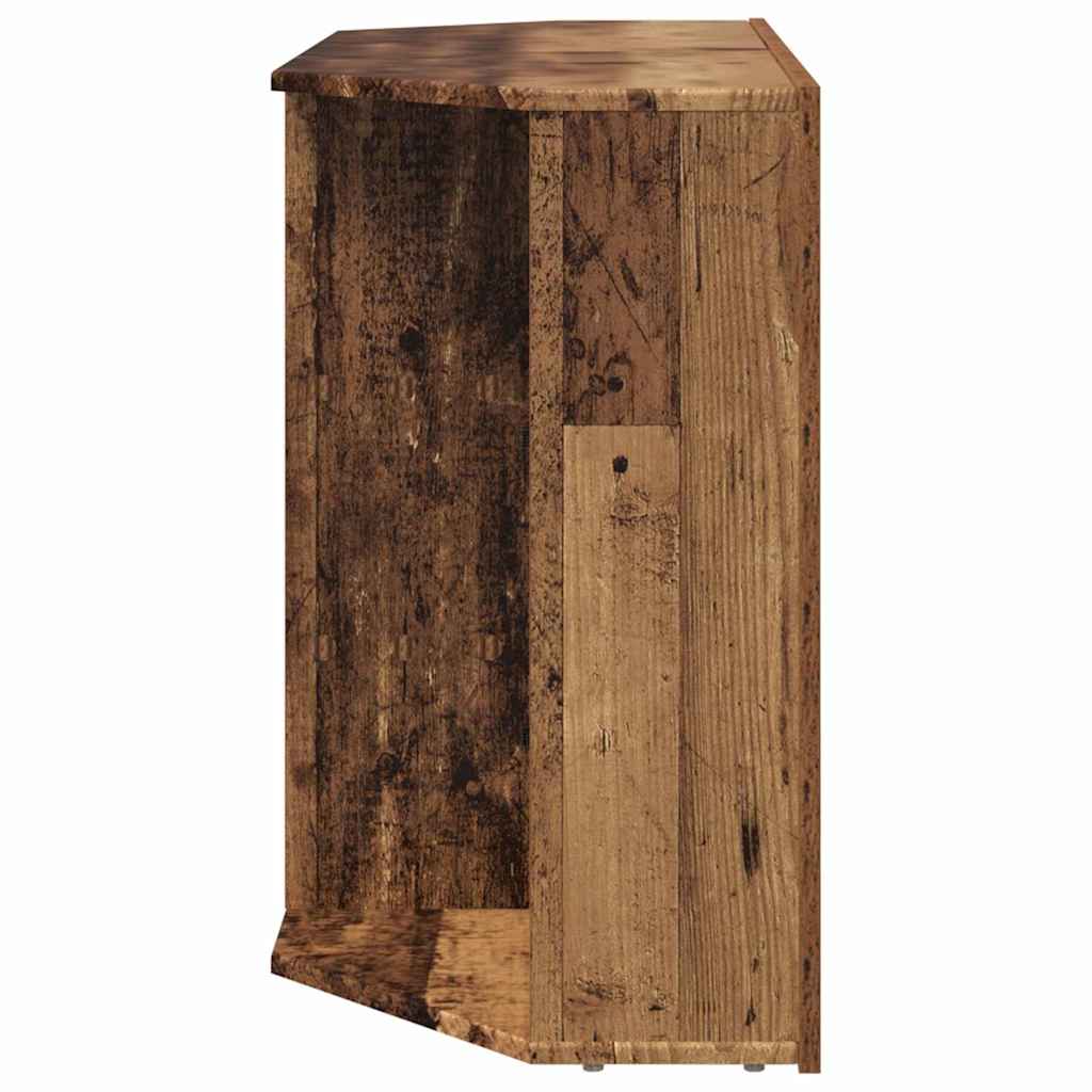 Hoek LED TV Kast 100x40x68cm Oudhout Bewerkt hout