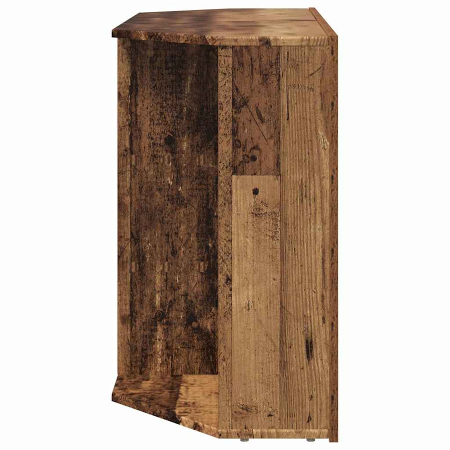 Hoek LED TV Kast 100x40x68cm Oudhout Bewerkt hout