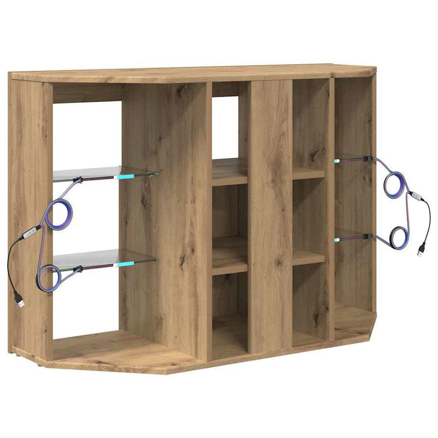 Hoek LED TV Kast Artisan Eiken 100x40x68cm Bewerkt hout