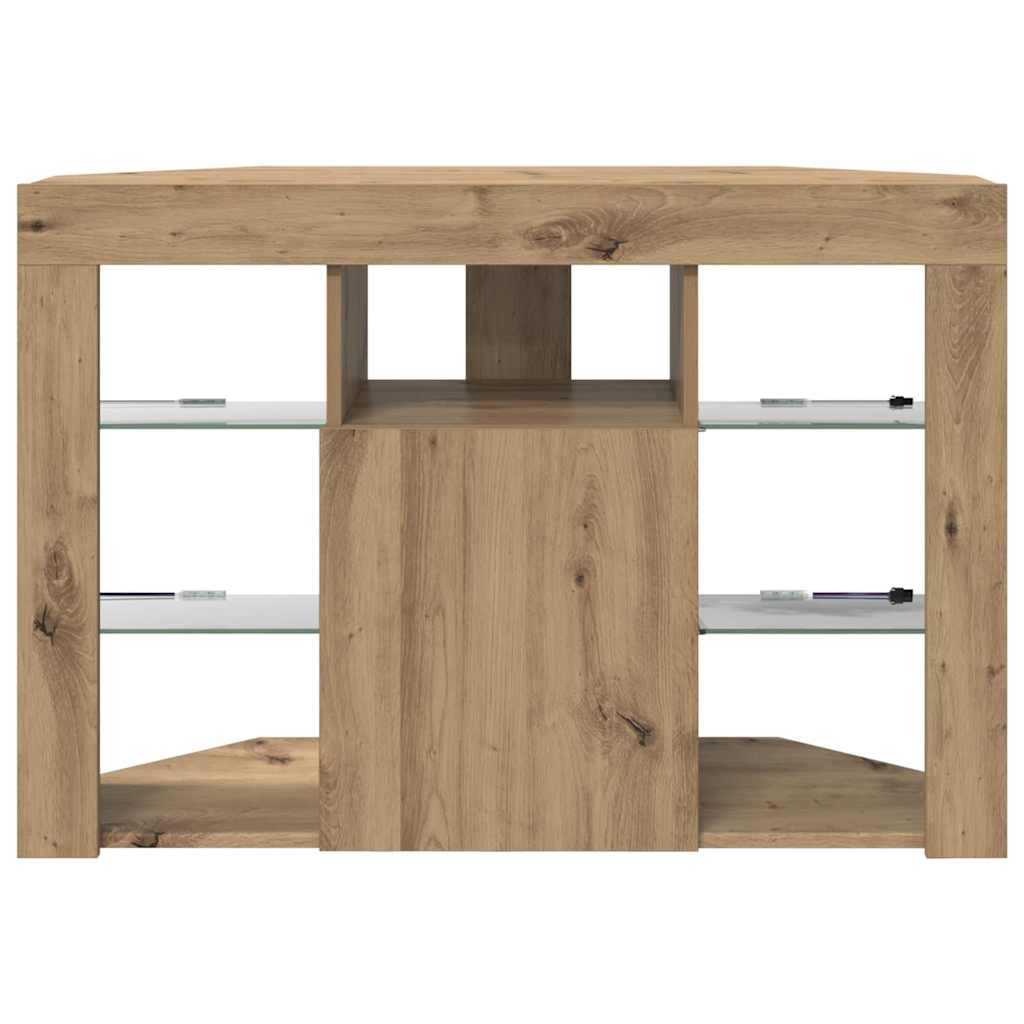 Hoek LED TV Kast Artisan Eiken 100x40x68cm Bewerkt hout