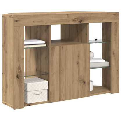 Hoek LED TV Kast Artisan Eiken 100x40x68cm Bewerkt hout