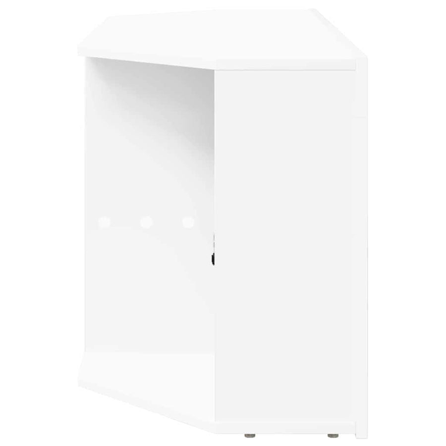 Hoek LED TV Kast Wit 100 x 40 x 50 cm Bewerkt hout